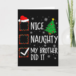 Leuke Stoute Mijn Broer Heeft Het Gedaan Xmas Fami Kaart