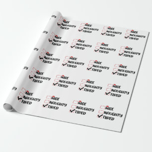 Leuke Stoute Moeie Kerst Wensenlijst Xmas Kerstman Cadeaupapier