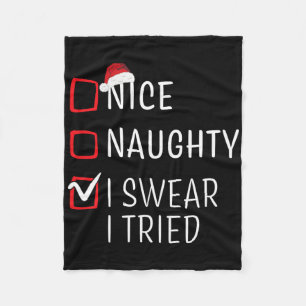 Leuke Stoute Mooie Kerstmis Familie Pyjama Mannen Fleece Deken