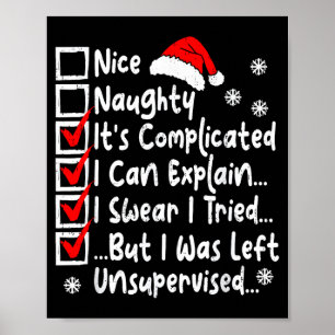 Leuke Stoute Multi Checklist Grappige Kerstlijst Poster