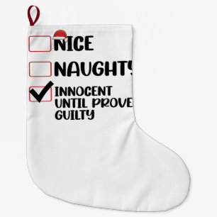 Leuke Stoute Onschuldig Totdat het Tegendeel Bewez Grote Kerstsok