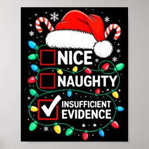 Leuke Stoute Onvoldoende Bewijs T-shirt Funny Chr Poster