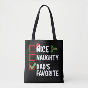 Leuke Stoute Papa's Favoriete Kerstlijst Familie Draagtas
