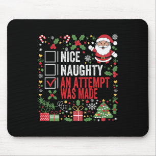Leuke stoute poging werd gemaakt grappige kerst muismat