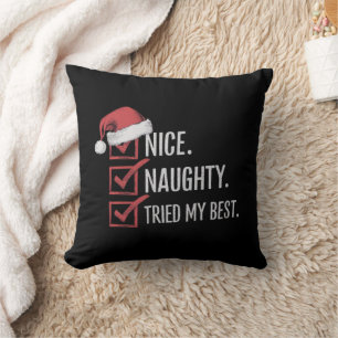 Leuke Stoute Probeerde Mijn Beste Kerstlijst Xmas Kussen
