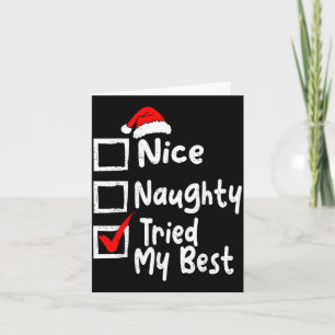 Leuke Stoute Probeerde Mijn Grappige Kerst Lijst F Kaart