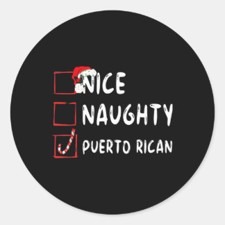 Leuke stoute Puerto Ricaanse Kerstmis Puerto Rico Ronde Sticker