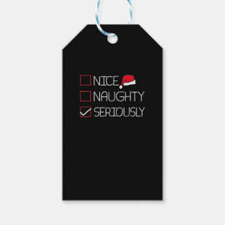 Leuke Stoute Serieus Kerst Moderne Stijl Cadeaulabel