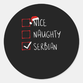 Leuke Stoute Servische Kerst Erfenis Ronde Sticker