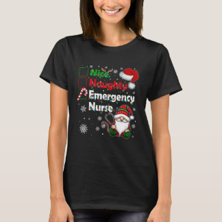 Leuke Stoute Spoedverpleegster Kerst Gnome Familie T-shirt