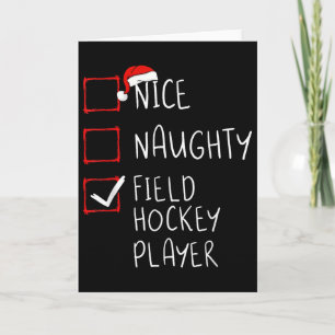 Leuke Stoute Veldhockey Speler Lijst Kerstmis Sint Kaart