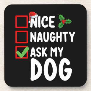 Leuke Stoute Vraag Mijn Hond Kerst Wensen Feestdag Bier Onderzetter