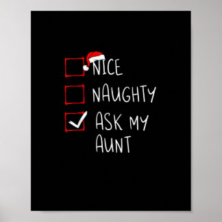 Leuke Stoute Vraag Mijn Tante Kerst Lijst Xmas Poster