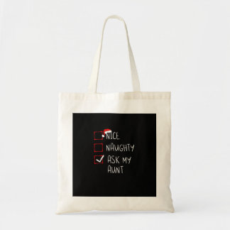 Leuke Stoute Vraag Mijn Tante Kerst Lijst Xmas Tote Bag