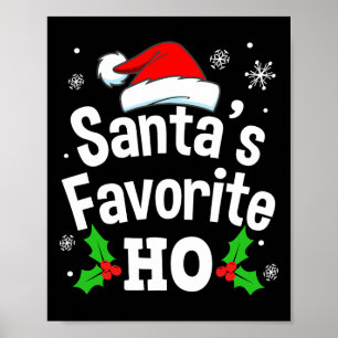 Leuke stoute vuile volwassene pyjama kerst T-shirt Poster