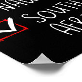 Leuke stoute Zuid-Afrikaanse Kerst Zuid-Afrika Poster (Hoek)