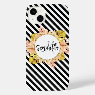 Leuke strepen en bloemige monogram