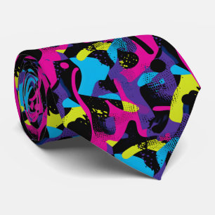Leuke stropdas met tegelpatroon in 90's-stijl