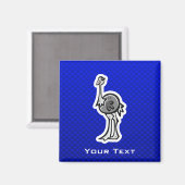 Leuke struisvogel; Blauw Magneet (Voorkant / Achterkant)