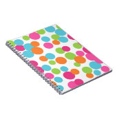 Leuke stuiterende Stippen Notitieboek (Rechterzijde)