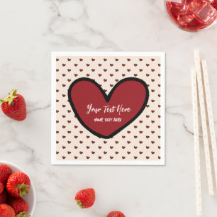 Leuke Stylist Zoete Hart Feest Benodigdheden Sjabl Servet