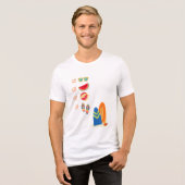 Leuke Summer Beach Tri-Blend Shirt (Voorkant volledig)