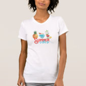 Leuke Summer Vibes Waterverf Cocktails Vrouwen T-shirt (Voorkant)
