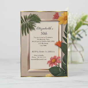 Leuke Summertime pet 50ste Verjaardag Party Cream Kaart