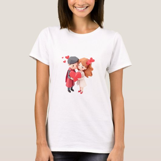 Leuke superheld love Valentijnsdag t-shirt voor X (Voorkant)
