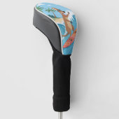 Leuke surfkangoeroe golfheadcover (Schuin)