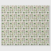 Leuke sushi karakters patroon cadeaupapier (Vlak)