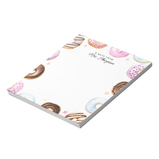 Leuke Sweet Donuts Een notitie van Script Notitieb Notitieblok (Gedraaid)