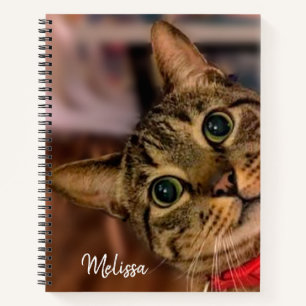 Leuke Tabby Cat gepersonaliseerd Notitieboek