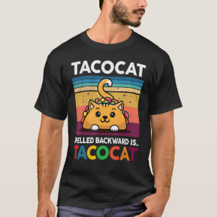 Leuke Taco Kinder Meisjes Taco Kat Spelt Achterwaa T-shirt