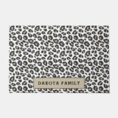 Leuke Tan Leopard Print Deurmat (Voorkant)