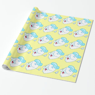 leuke tandpasta tandheelkundige cartoon cadeaupapier