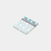 Leuke Teal Doodle Halloween Patroon Post-it® Notes (Schuin)