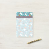 Leuke Teal Doodle Halloween Patroon Post-it® Notes (Op bureau)