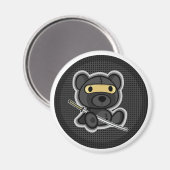 Leuke teddybeer ninja samurai krijger magneet (Voorkant / Achterkant)