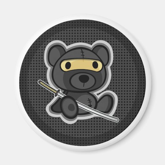 Leuke teddybeer ninja samurai krijger magneet (Voorkant)