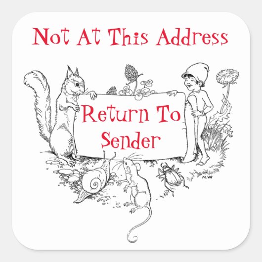 Leuke terugkeer naar afzender Sticker (Voorkant)