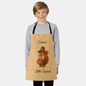 Leuke Thanksgiving Eekhoorn Pompoen illustratie Schort (Gedragen)