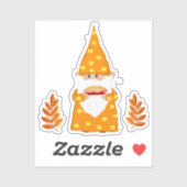 Leuke Thanksgiving Gnome Sticker (Vel)
