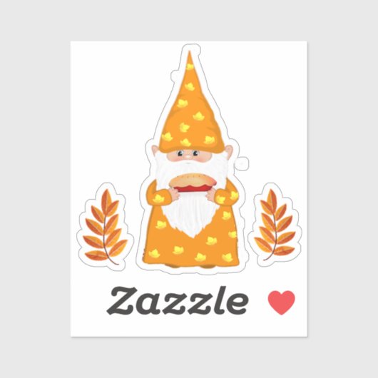 Leuke Thanksgiving Gnome Sticker (Vel)