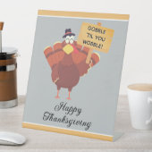 Leuke Thanksgiving Reclamebord Met Voetstuk (Insitu)