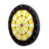Leuke tijd dart board in rood wit en geel dartbord (Voorkant Rechts)
