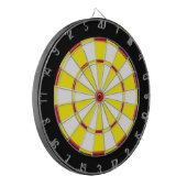 Leuke tijd dart board in rood wit en geel dartbord (Voorkant Links)