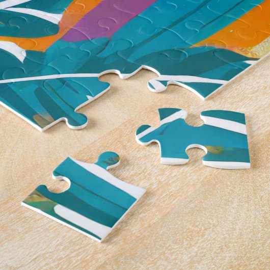 Leuke tijd tropische puzzel legpuzzel (Zijkant)