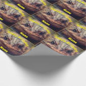 Leuke Toad Frog Gezicht Verjaardag Gepersonaliseer Cadeaupapier (Hoek)