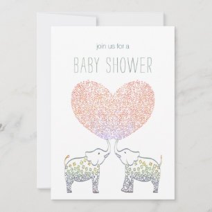 Leuke Tons van LIEFDE Olifant Hart BABY SHOWER Kaart
